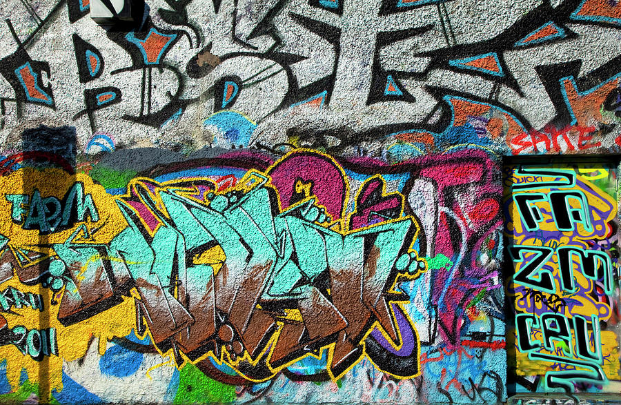 Color Image Photograph - Artistic Graffiti On The U2 Wall by Panoramic Images