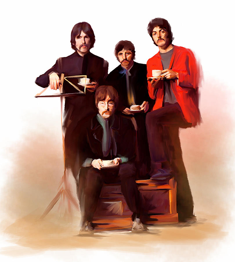The Beatles Classic Fabs III Painting by Iconic Images Art Gallery David Pucciarelli
