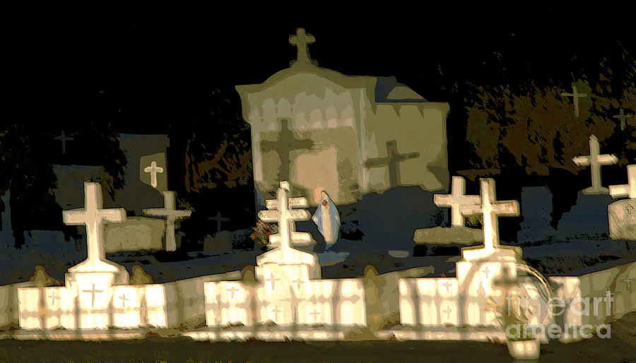 Louisiana Midnight Cemetery Lacombe Photograph by Luana K Perez