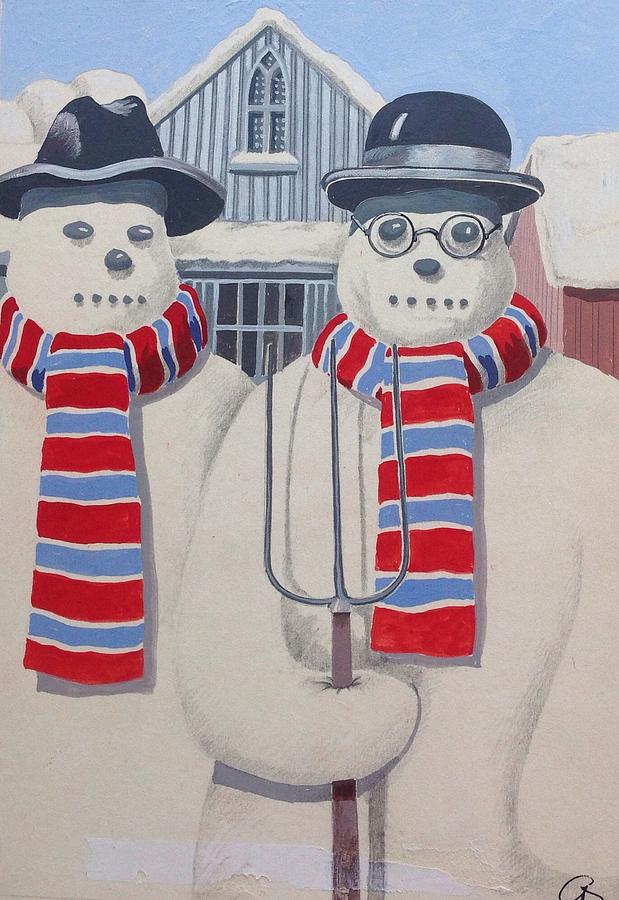 Artistic Snowmen Painting by Graham Dale Fine Art America