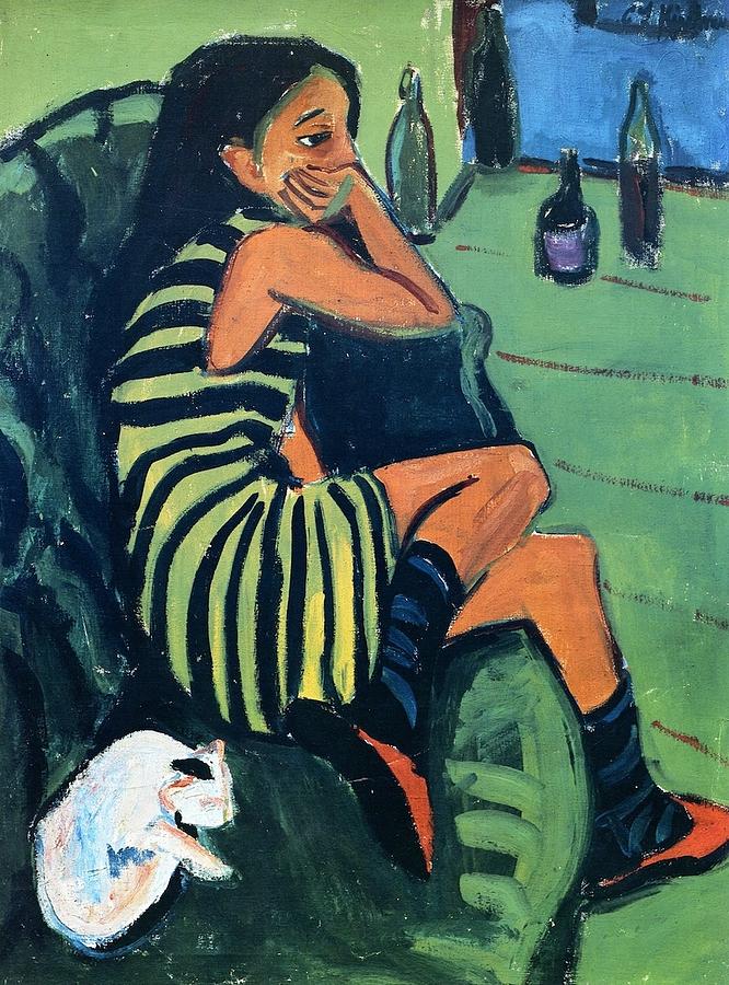 Artistin Painting by Ernst Ludwig Kirchner