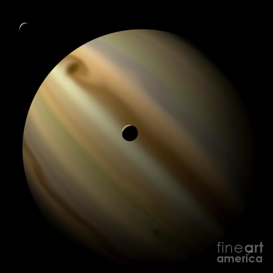 Artists Depiction Of A Gas Giant Planet Digital Art