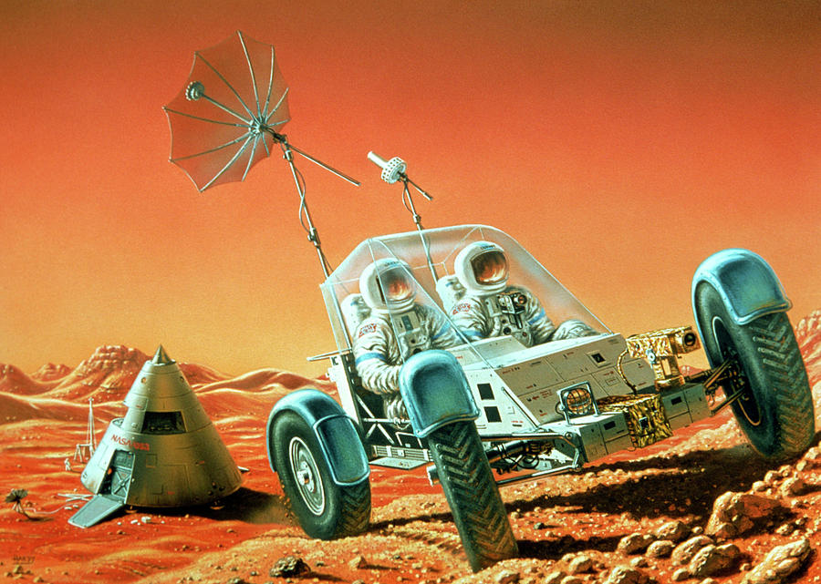 Artists Impression Of A Mars Rover Photograph by David A. Hardy/science Photo Library