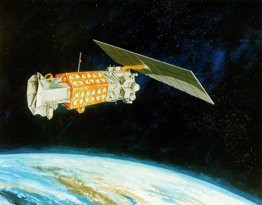 Artists Impression Of Dmsp 5d-2 Met. Satellite Photograph by Us Air Force/science Photo Library