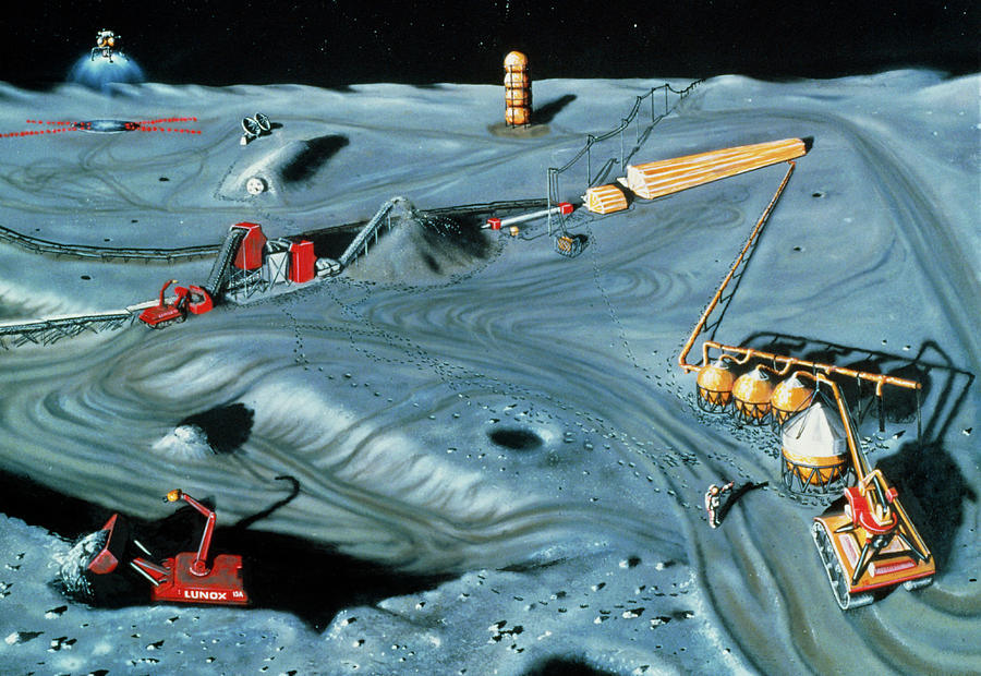 Artists Impression Of Lunar Base Photograph by Nasa/science Photo Library