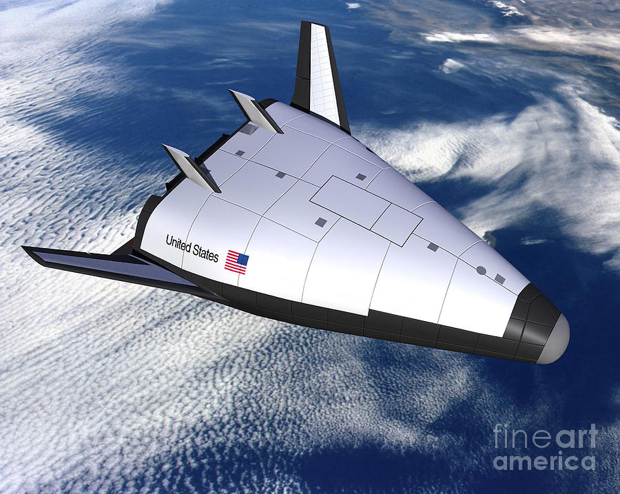 Space Digital Art - Artists Rendering Of The X-33 Reusable by Stocktrek Images
