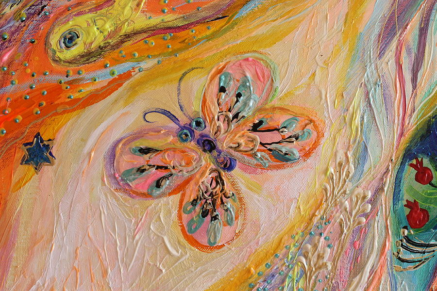 Evil Eye Painting - Artwork Fragment 84 by Elena Kotliarker Evil Eye Painting - Artwork Fragment 84 by Elena Kotliarker
