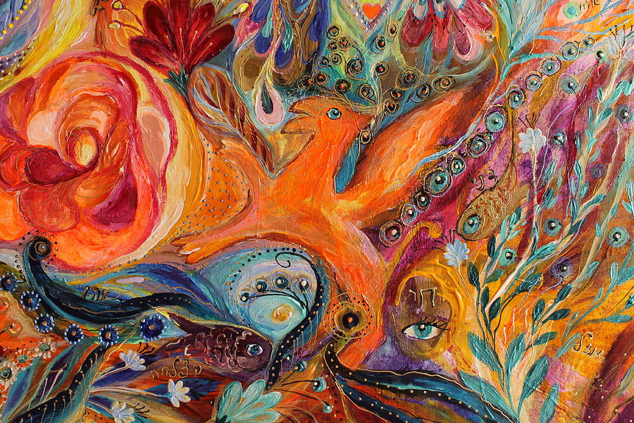 Jewish Art Prints Painting - Artwork Fragment 99 by Elena Kotliarker Jewish Art Prints Painting - Artwork Fragment 99 by Elena Kotliarker