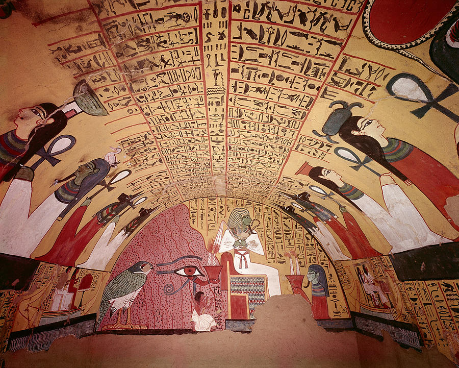 Artwork In Tomb Of Pashedu Painting by Brian Brake