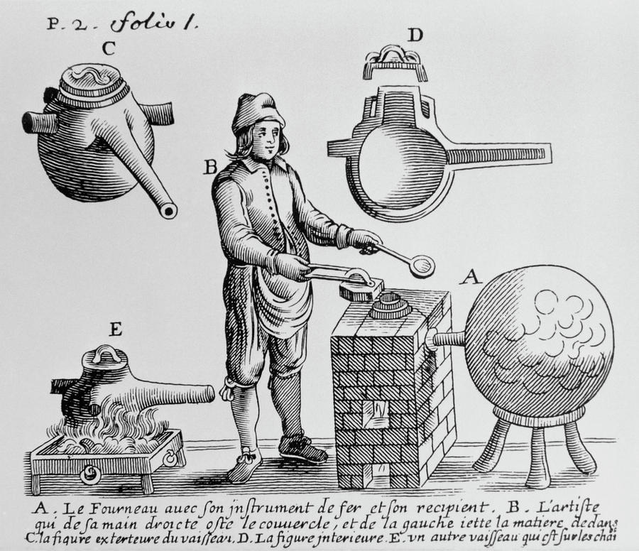 Artwork Of 17th Century Distillation Apparatus Photograph by Science Photo Library