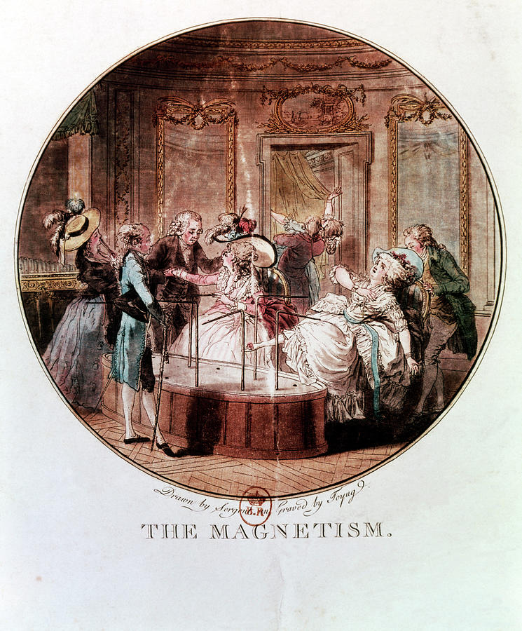 Artwork Of Franz Mesmer Using Animal Magnetism Photograph by Jean-loup Charmet/science Photo Library