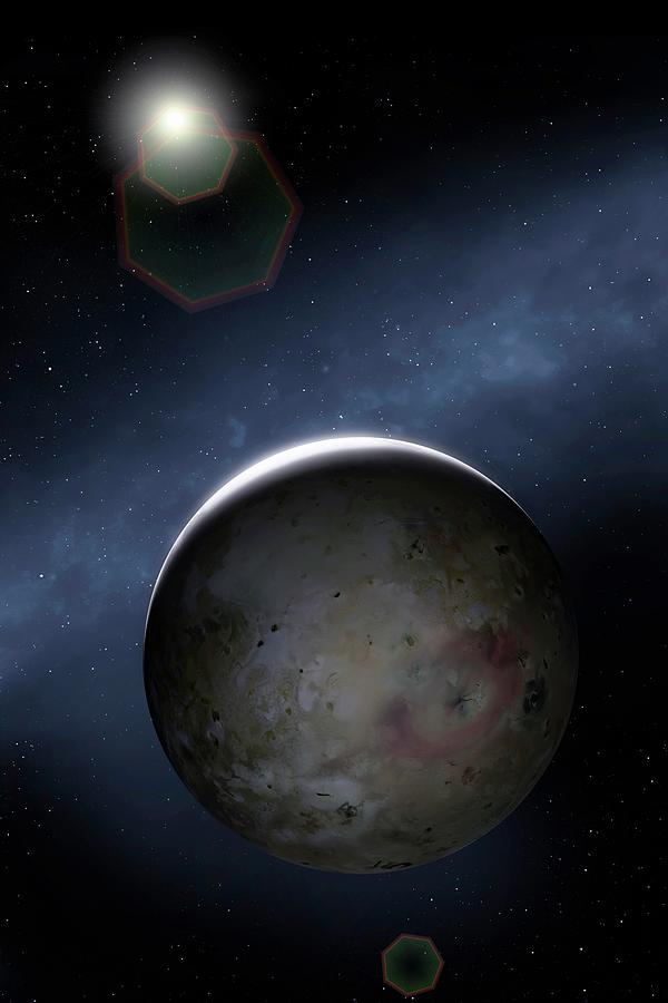 Artwork Of Jovian Moon Io Photograph by Mark Garlick/science Photo Library
