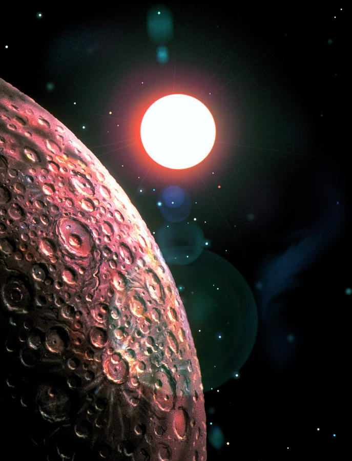 Artwork Of Mercury And The Sun Photograph by David A. Hardy/science Photo Library