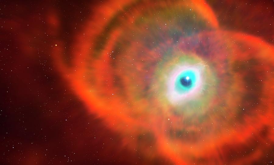 Artwork Of Mycn18 Hourglass Nebula. 