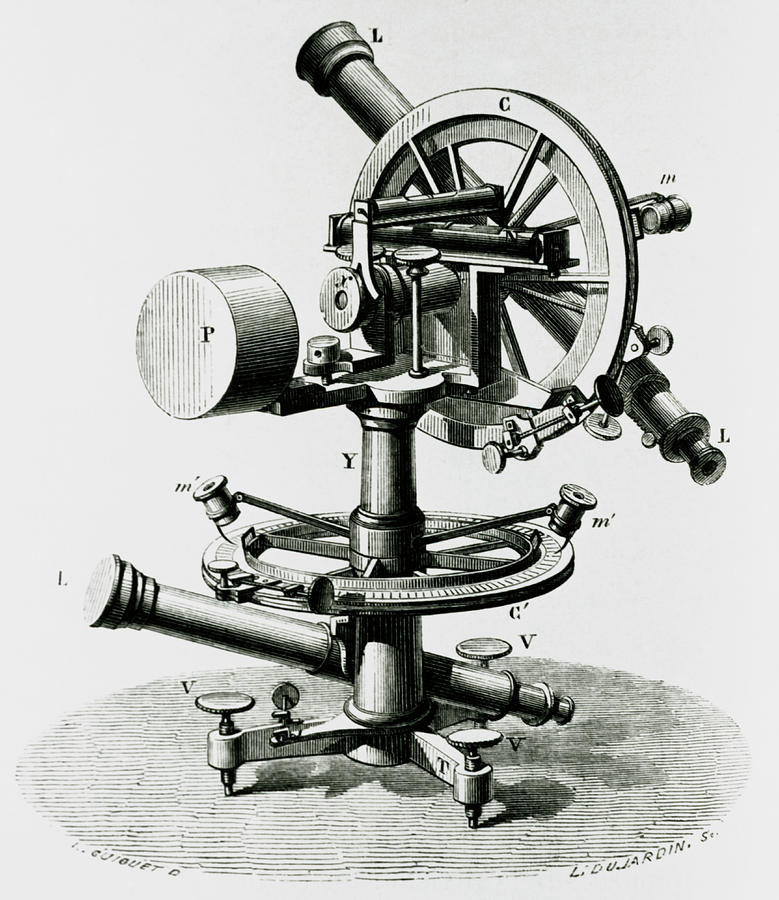 Artwork Of Theodolite Made By Ramsden In The 1780s Photograph by ...