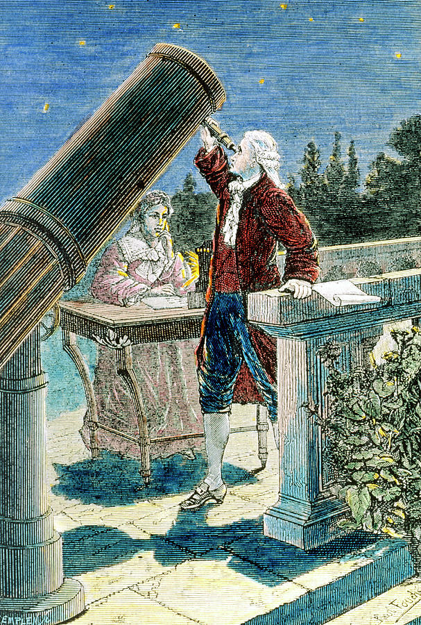 Portrait Photograph - Artwork Of William And Caroline Herschel by Science Photo Library