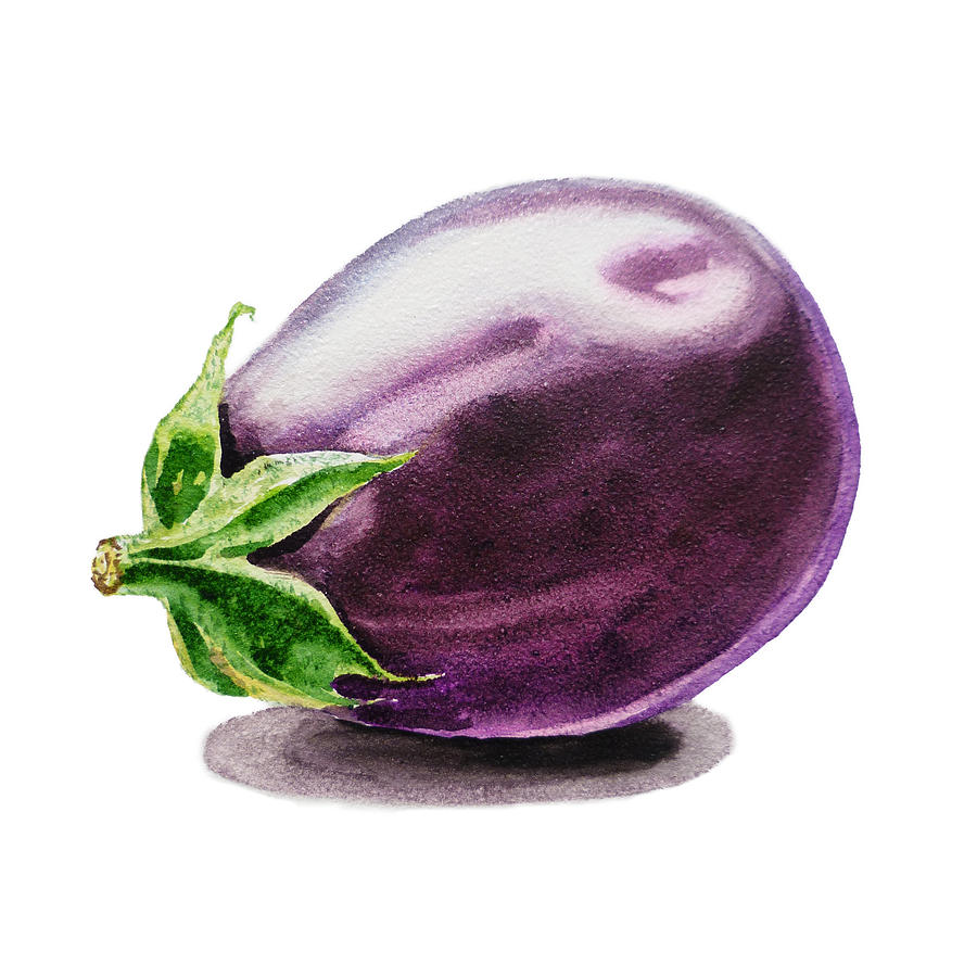 ArtZ Vitamins An Eggplant Painting by Irina Sztukowski