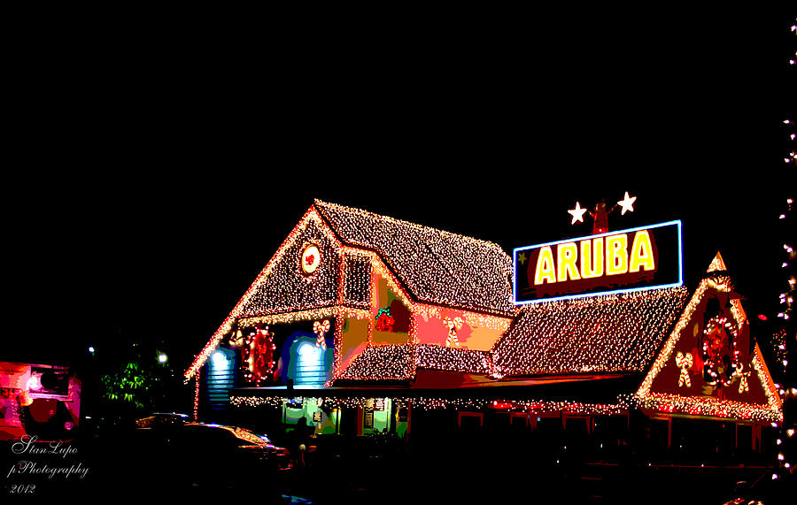 Aruba Beach Cafe-Holiday Lights Photograph by Stanley Lupo - Fine Art ...