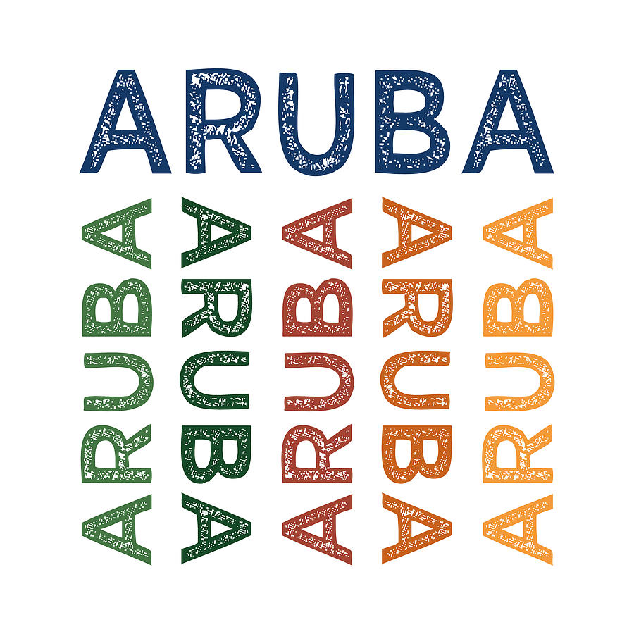 Aruba Cute Colorful Digital Art by Flo Karp