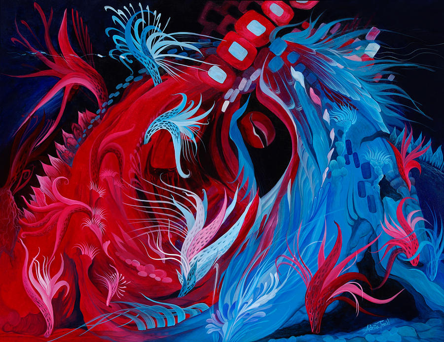 Abstract Painting - As A Beating Heart by Adria Trail
