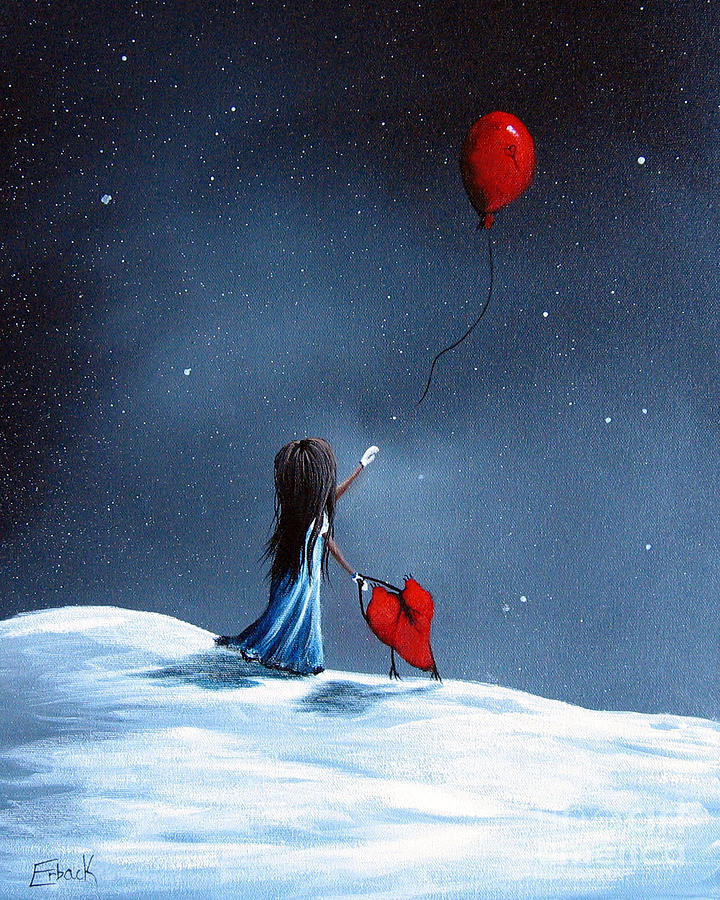 As Her Heart Breaks by Shawna Erback Painting by Moonlight Art Parlour