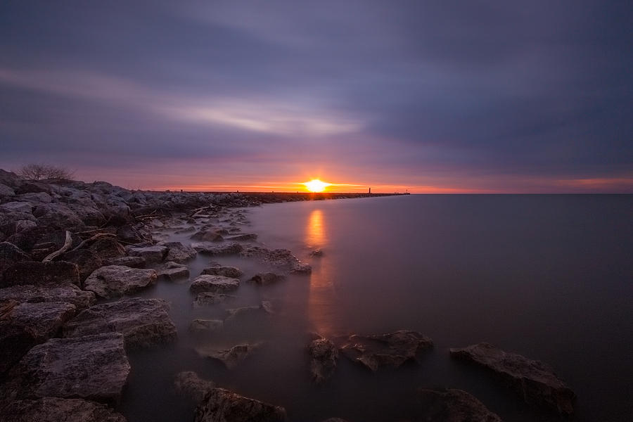 Lake Michigan Photograph - As The Light Shines Upon Us by Daniel Chen