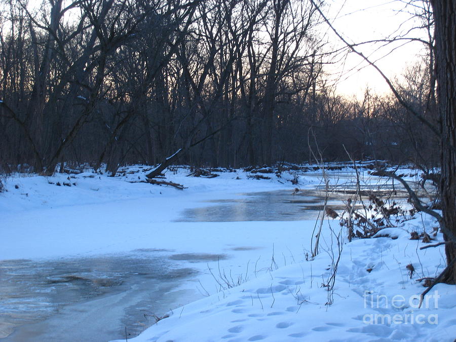 As the river flows cold Photograph by Jennifer E Doll