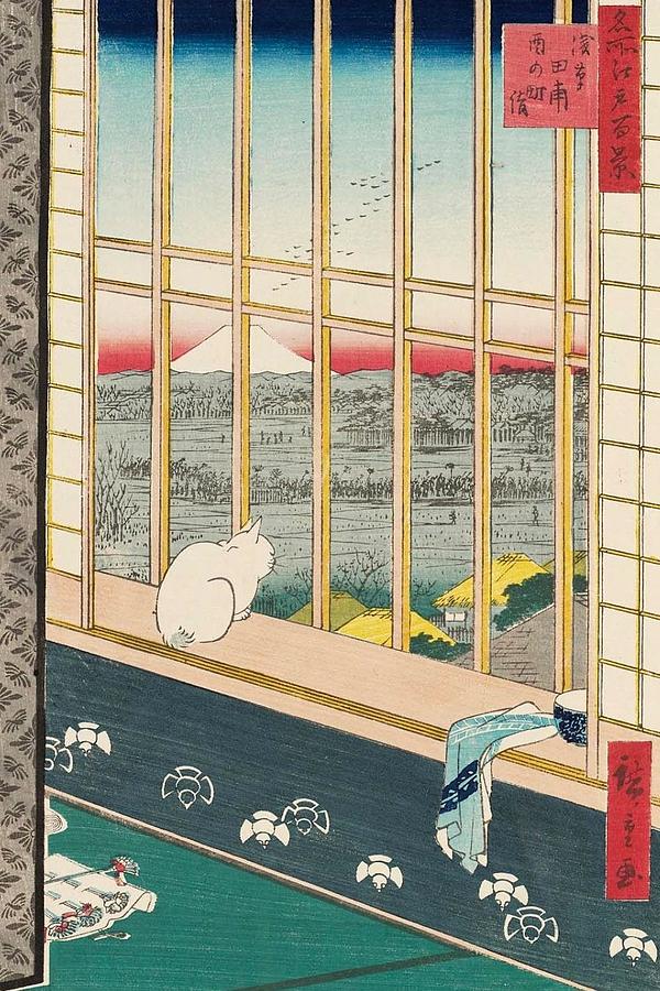 Hiroshige Painting - Asakusa Rice fields and Torinomachi Festival by Utagawa Hiroshige