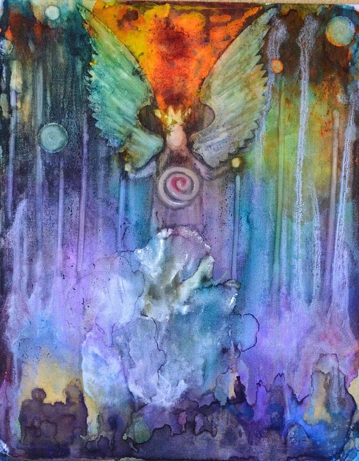 Angels Painting - Ascending by Carmela  Sanchez 