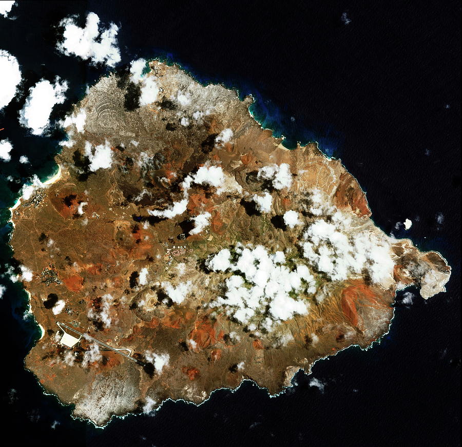 Ascension Island Photograph - Ascension Island by Geoeye/science Photo Library