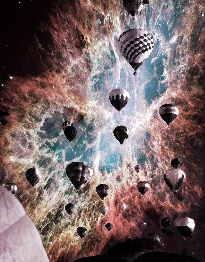 Balloons Digital Art - Ascension Nebula by KD Neeley
