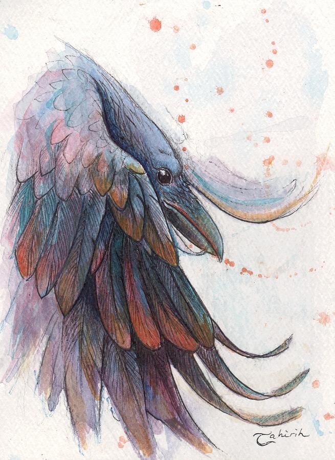 Raven Painting - Ascension by Tahirih Goffic