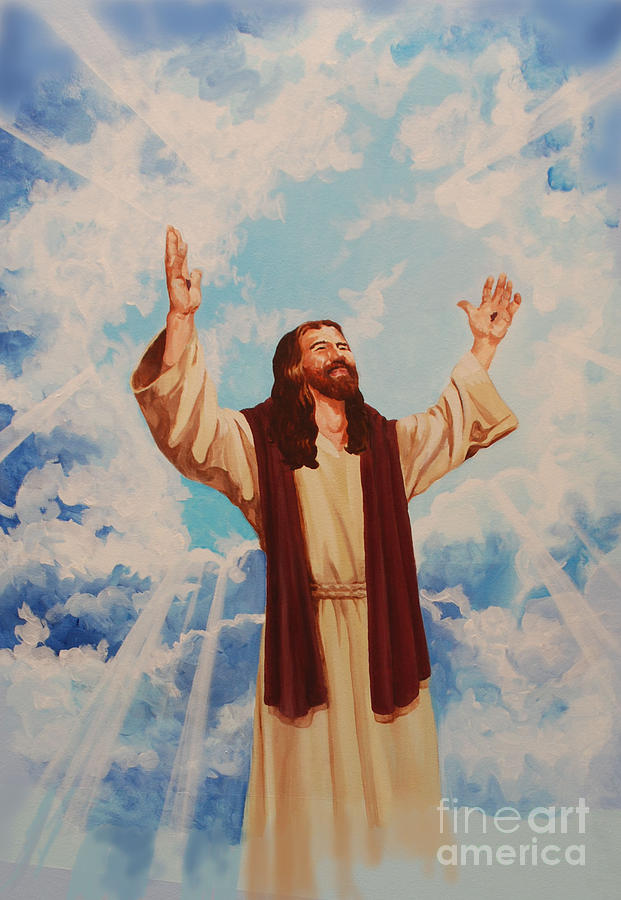 Ascention of Jesus Painting by Heidi E Nelson