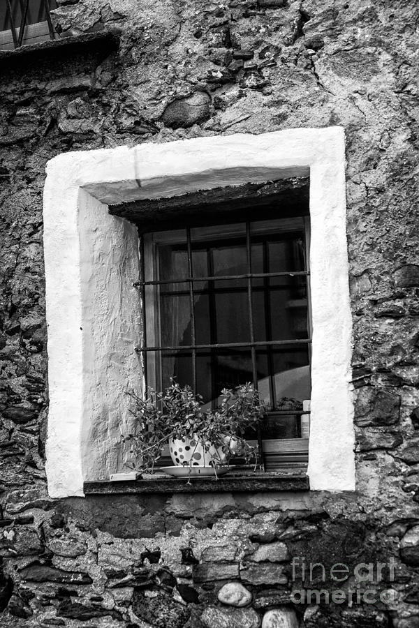 Ascona Window BW Photograph by Timothy Hacker
