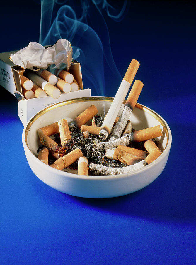 Ash Tray And Cigarette Packet Photograph by Sheila Terry/science Photo Library