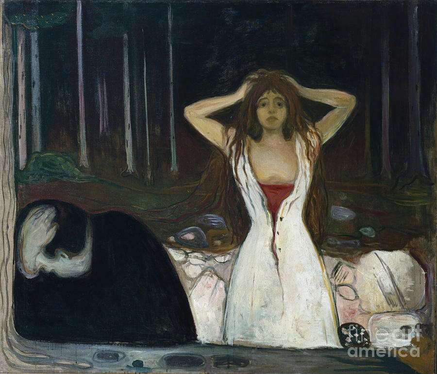 Ashes Painting by Edvard Munch