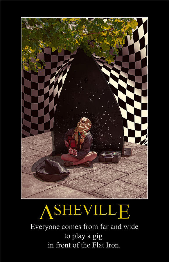 Asheville Alien Poster Digital Art by John Haldane