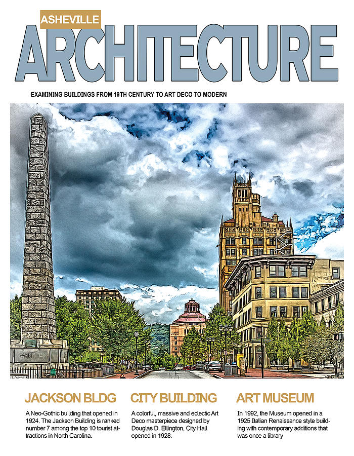 Asheville Architecture Digital Art by John Haldane