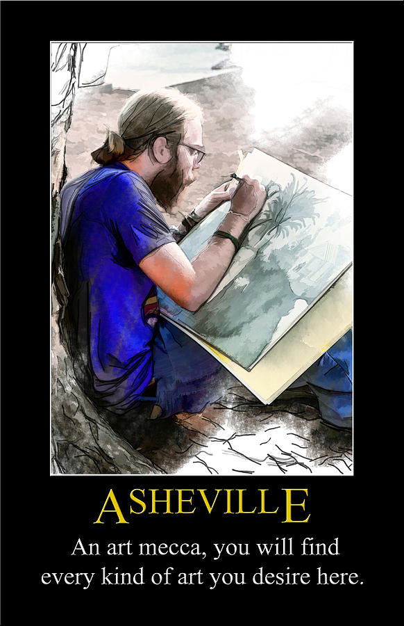Asheville Artist Poster Digital Art by John Haldane