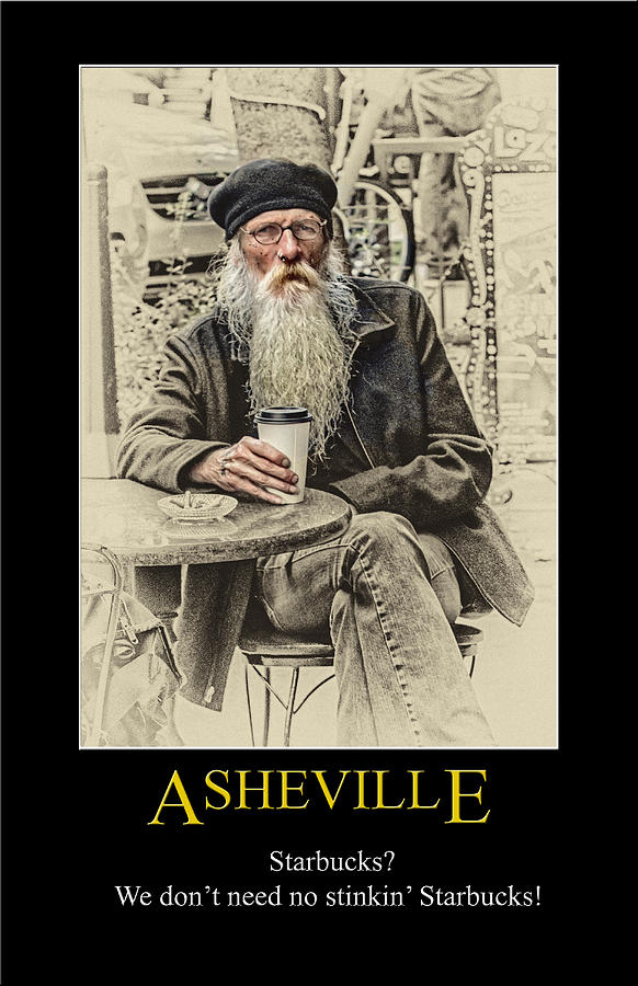 Asheville Coffee Poster Digital Art by John Haldane
