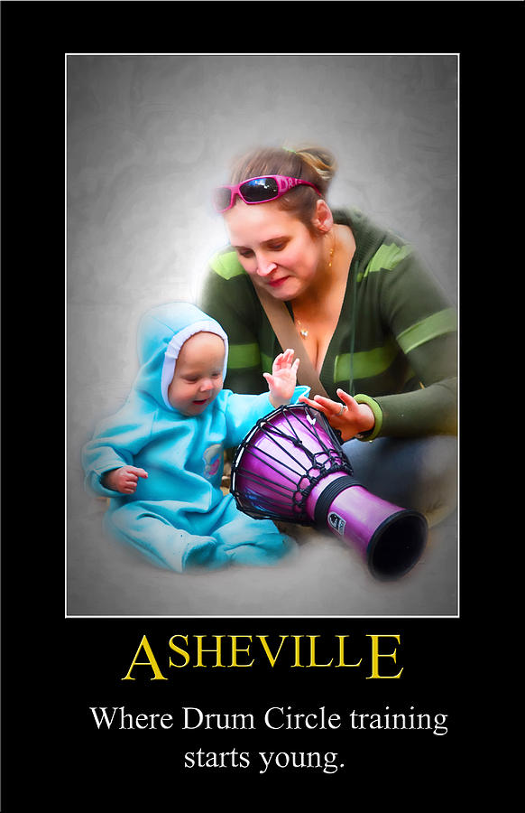 Asheville Drums Poster Digital Art by John Haldane