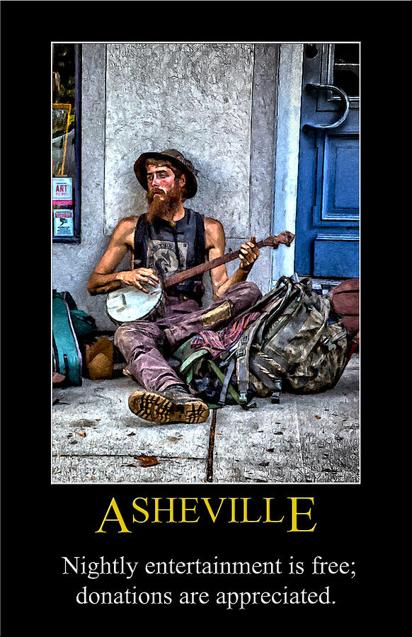 Asheville Entertainment Poster Digital Art by John Haldane