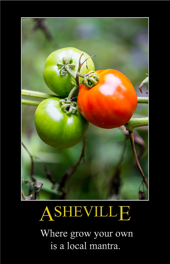 Asheville Home Grown Poster Digital Art by John Haldane