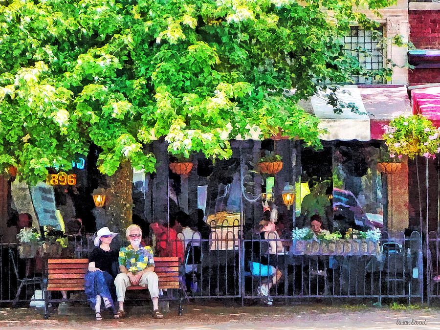 Asheville NC Outdoor Cafe Photograph by Susan Savad