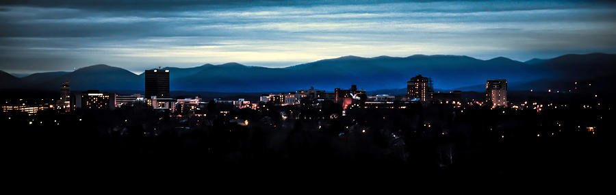 Mountain Photograph - Asheville Skyline by Karen Wiles