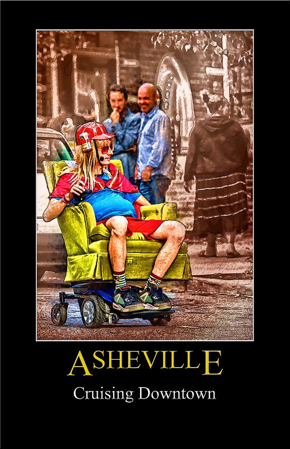 Asheville Transportation Poster Digital Art by John Haldane