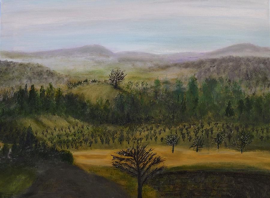 Asheville View Painting by Dick Bourgault