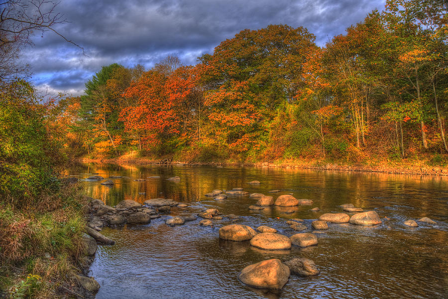 Ashuelot River in Autumn - New Hampshire Photograph by Joann Vitali