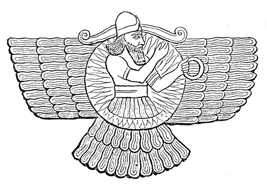 Ashur, Assyrian God Photograph by Photo Researchers