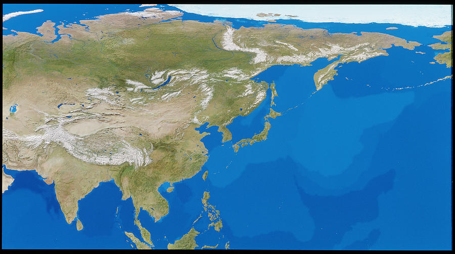 Asia Photograph by Tom Van Sant, Geosphere Project/planetary Visions/science Photo Library